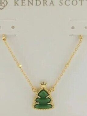 💎Kendra Scott Gold Christmas Tree Necklace🎀